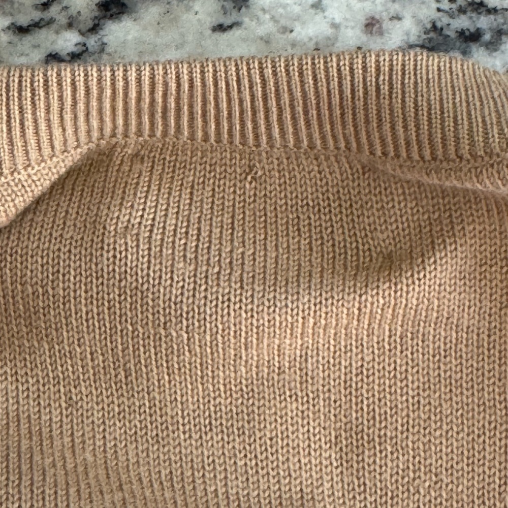 Ballantyne Scotland tan gold button wool Cardigan Sweater 40 M/L - Picture 9 of 13